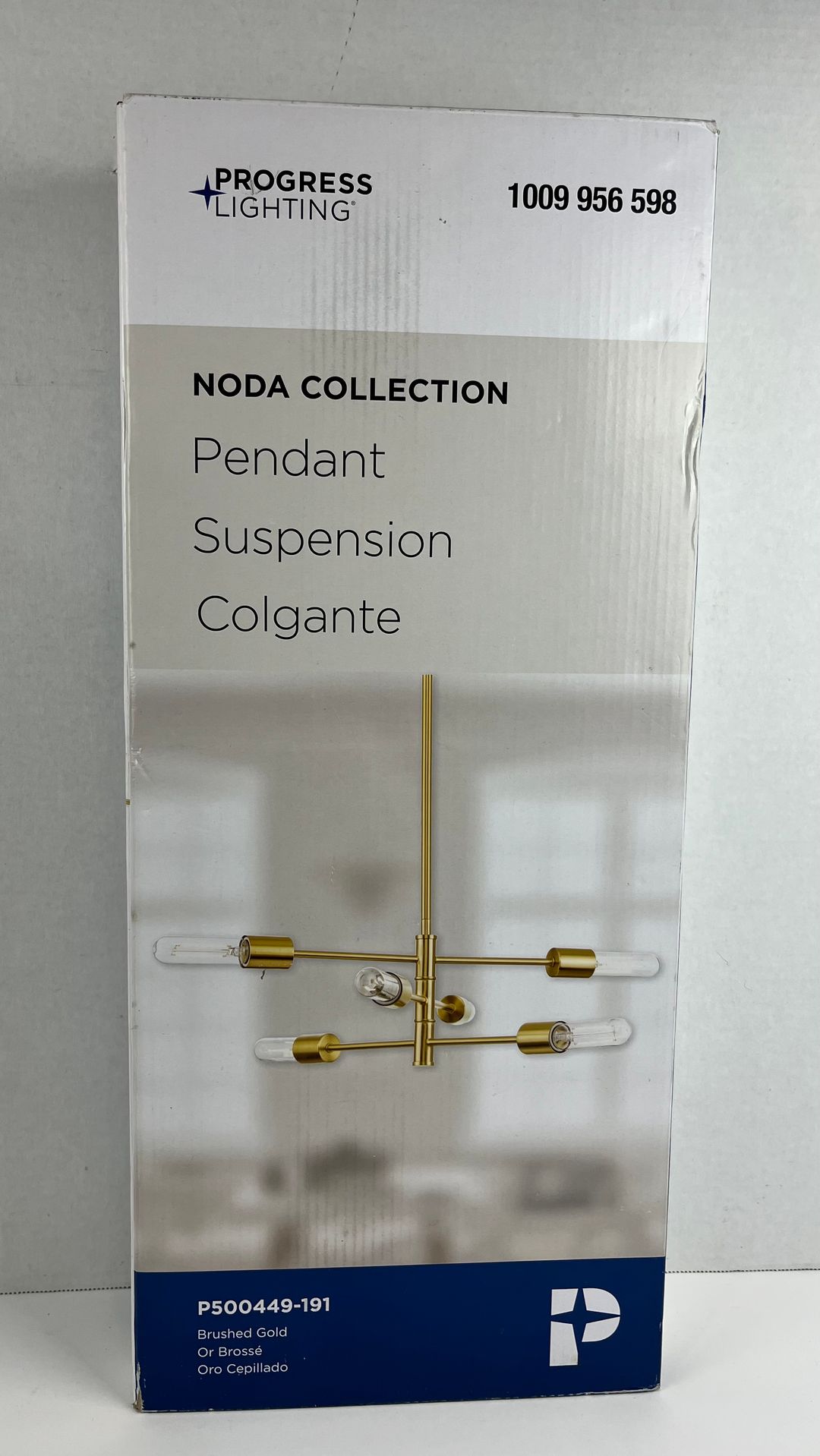 NEW Pendant Light Suspension Brushed Gold Progress Lighting Noda Collection