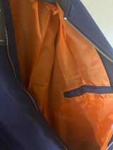 HHGKED Navy Blue Bomber Jacket Men’s Size M Lightweight Zip Flight Jacket - Image 5