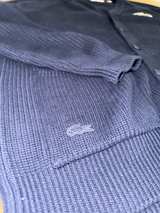Lacoste Ribbed Knit Cardigan with Oversized Logo - Image 8