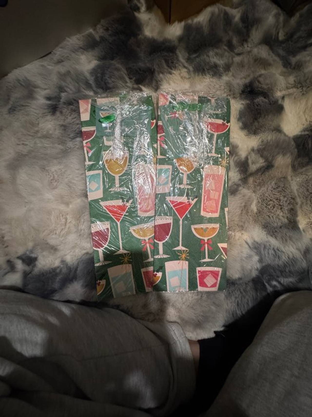 Retro Cocktail Pattern Wine Gift Bags