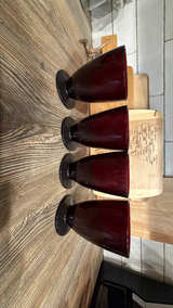 Anchor Hocking Royal Ruby Red Footed Wine Glasses - Image 2