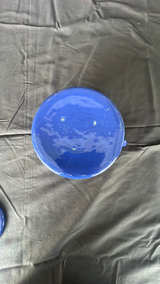 Vintage Bauer Cobalt Blue Bean Pot with Lid - Image 3
