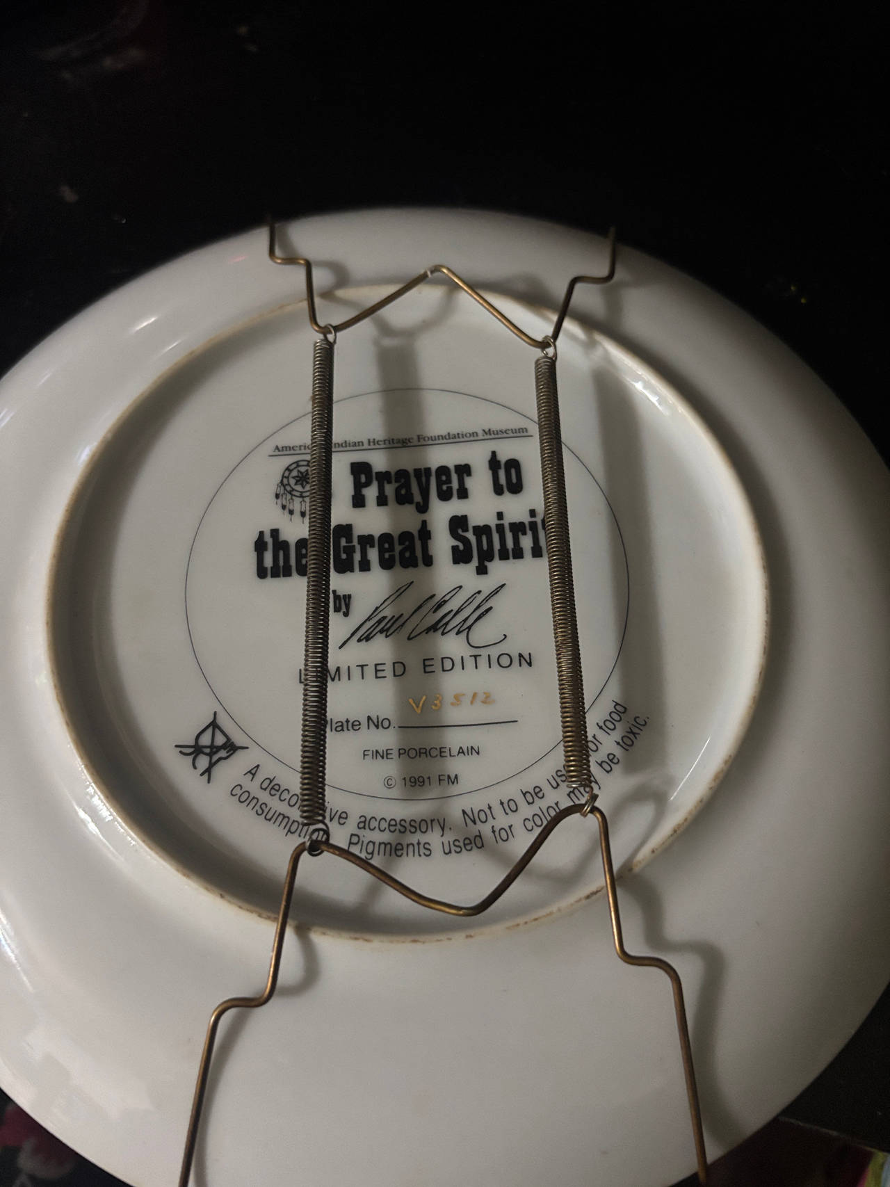 Prayer to the Great Spirit Collector Plate
