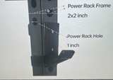 J Hooks 2x2 Power rack, rubber pad J-Hook for squat rack. Heavy duty. - Image 5