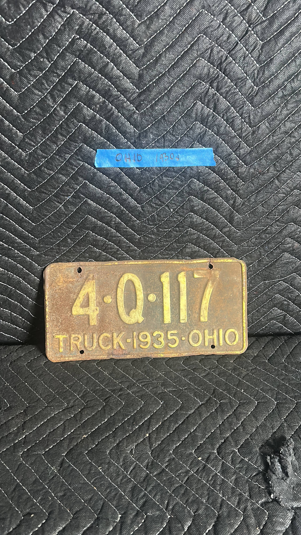 1935 Ohio Truck License Plate