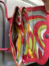 Nordstrom Genuine Leather Pink Satchel Shoulder Bag Colorful Lining - Image 6