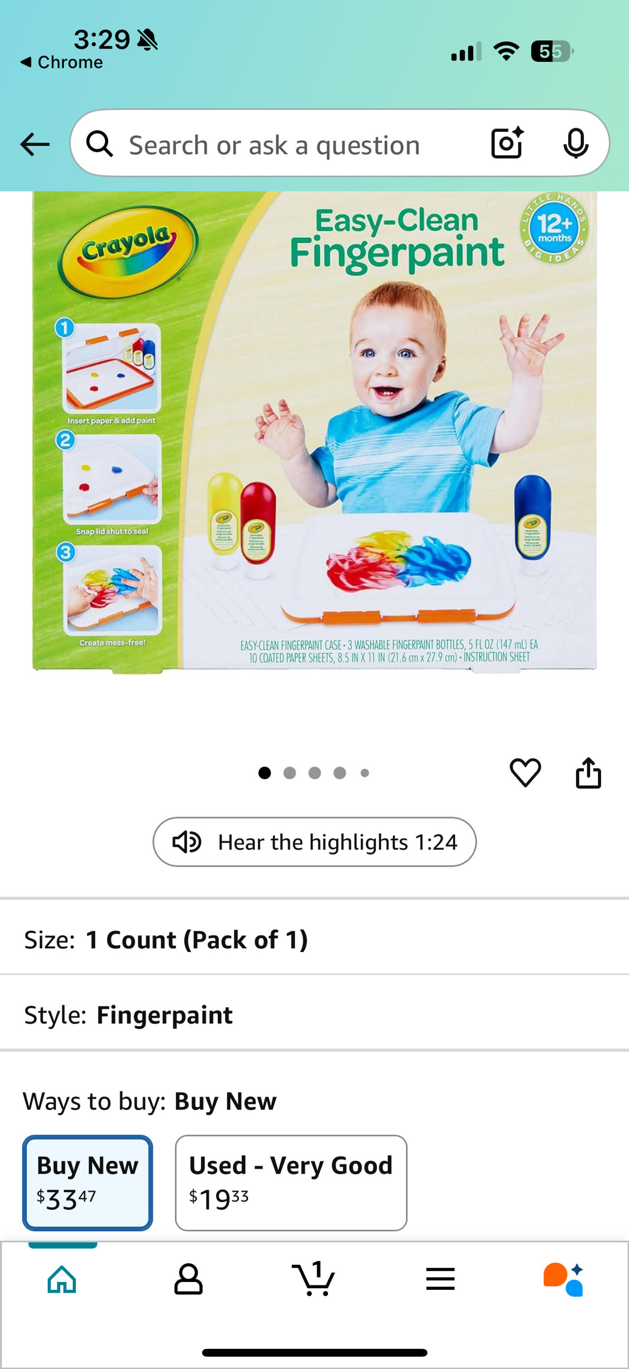 Crayola Easy-Clean Fingerpaint