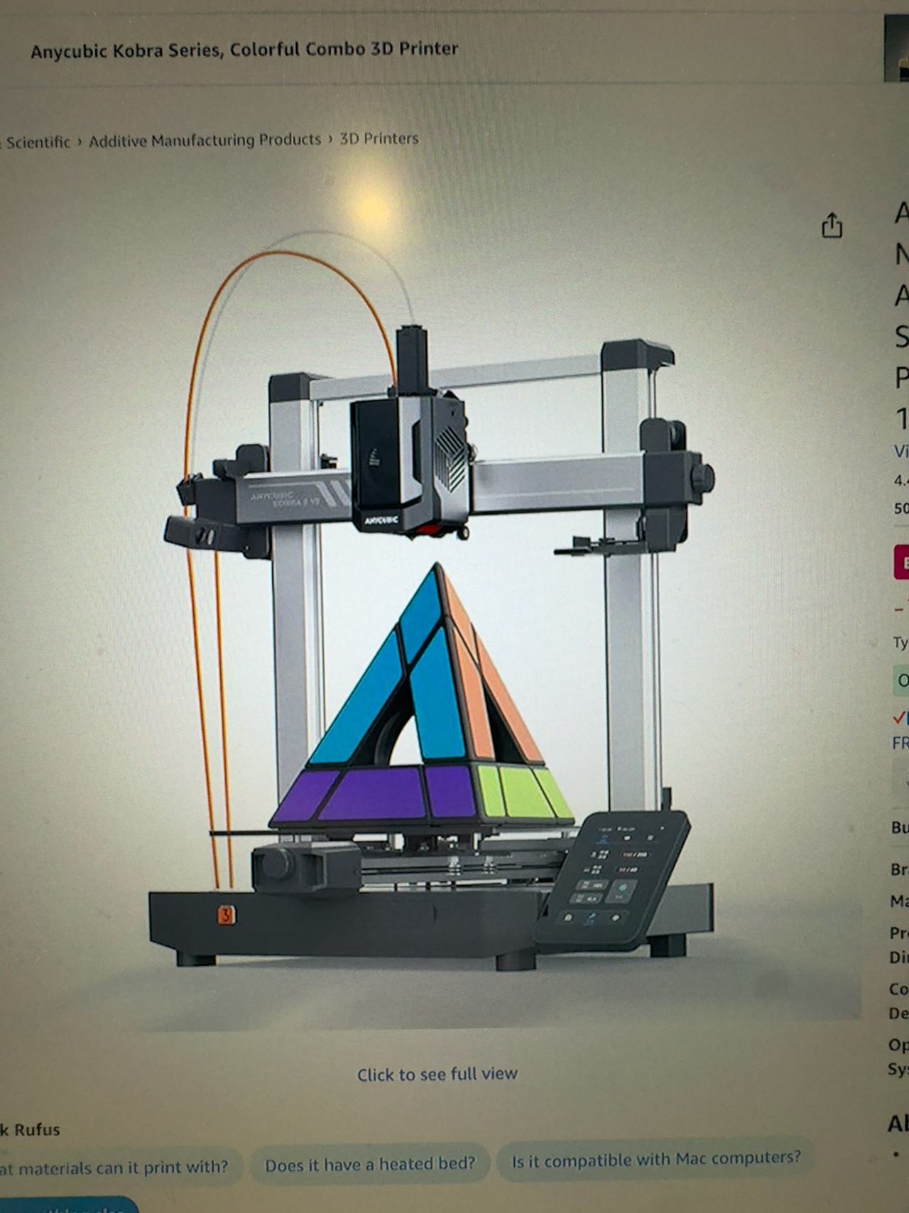 Anycubic Kobra 3 V2 3D Printer