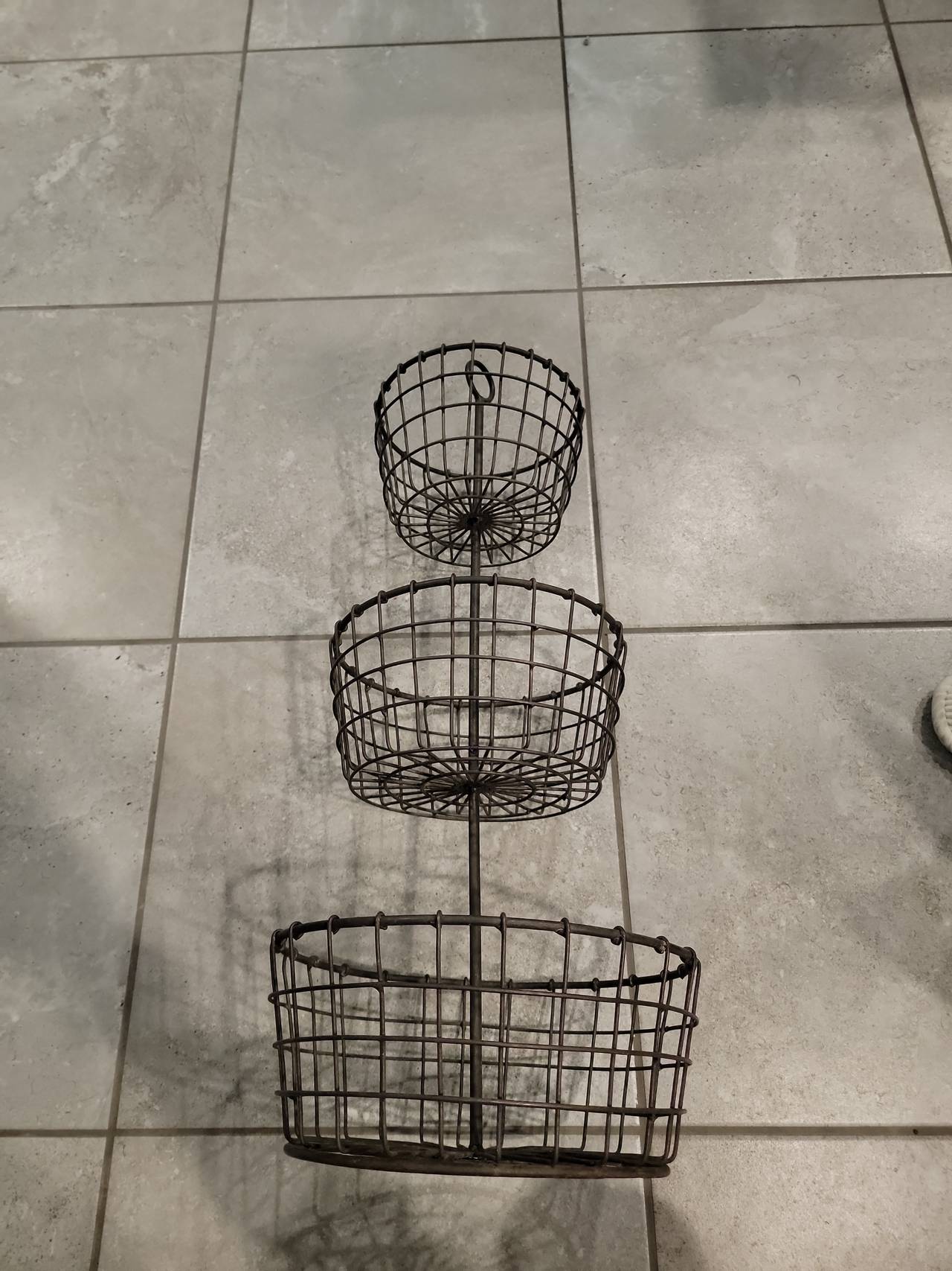 3-Tier Wire Market Basket Stand