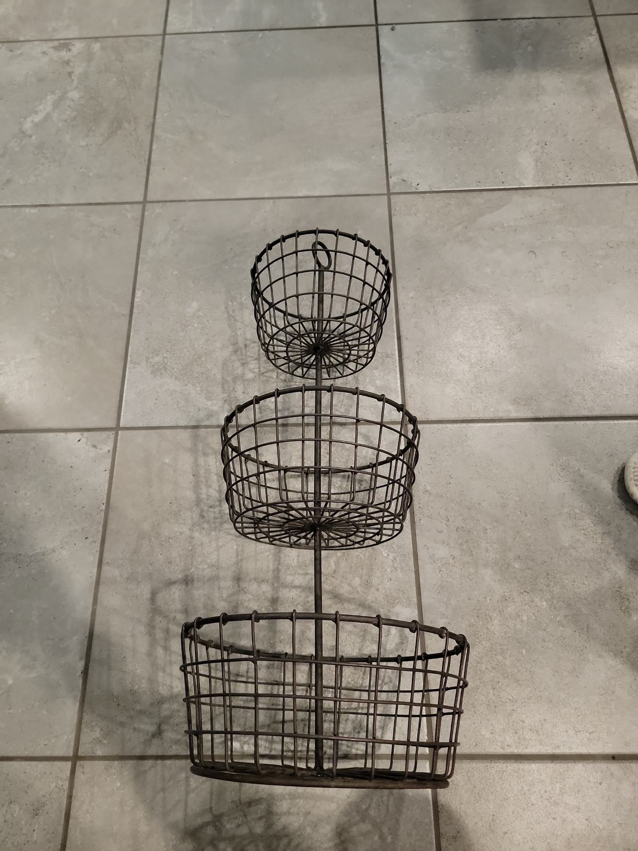 3-Tier Wire Market Basket Stand