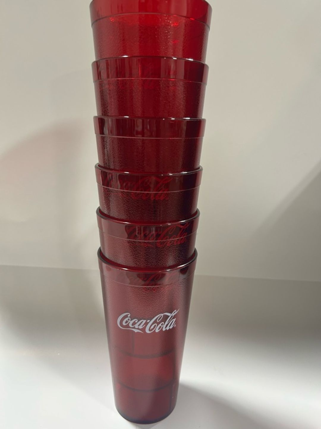 Coca-Cola Red Plastic Tumbler 20 oz. 6 pack 
