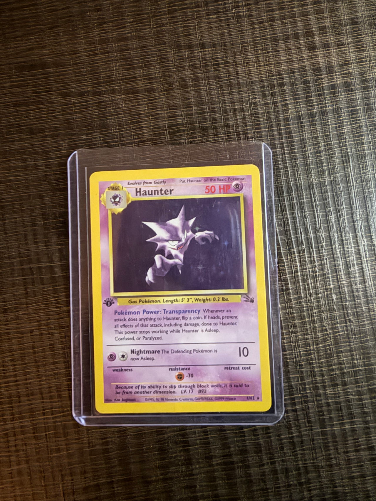 Haunter Base Set 6/102 Rare Pokémon Card