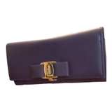 Salvatore Ferragamo Miss Vara Wallet Blue Leather - Image 2