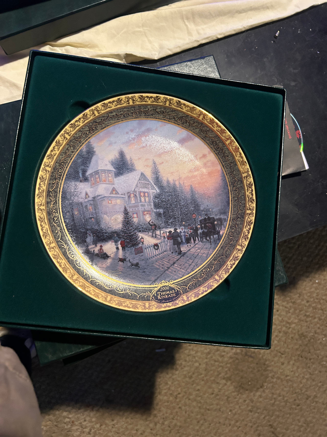Thomas Kinkade 2000 Victorian Christmas II Collector Plate