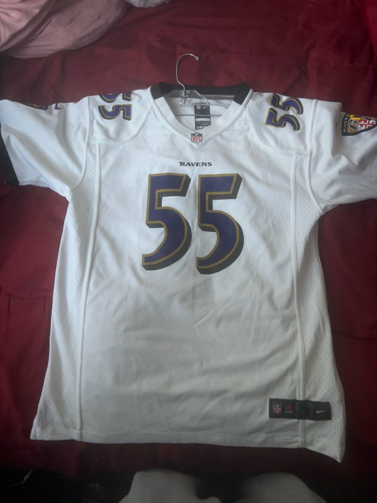 Nike Baltimore Ravens Terrell Suggs White Jersey