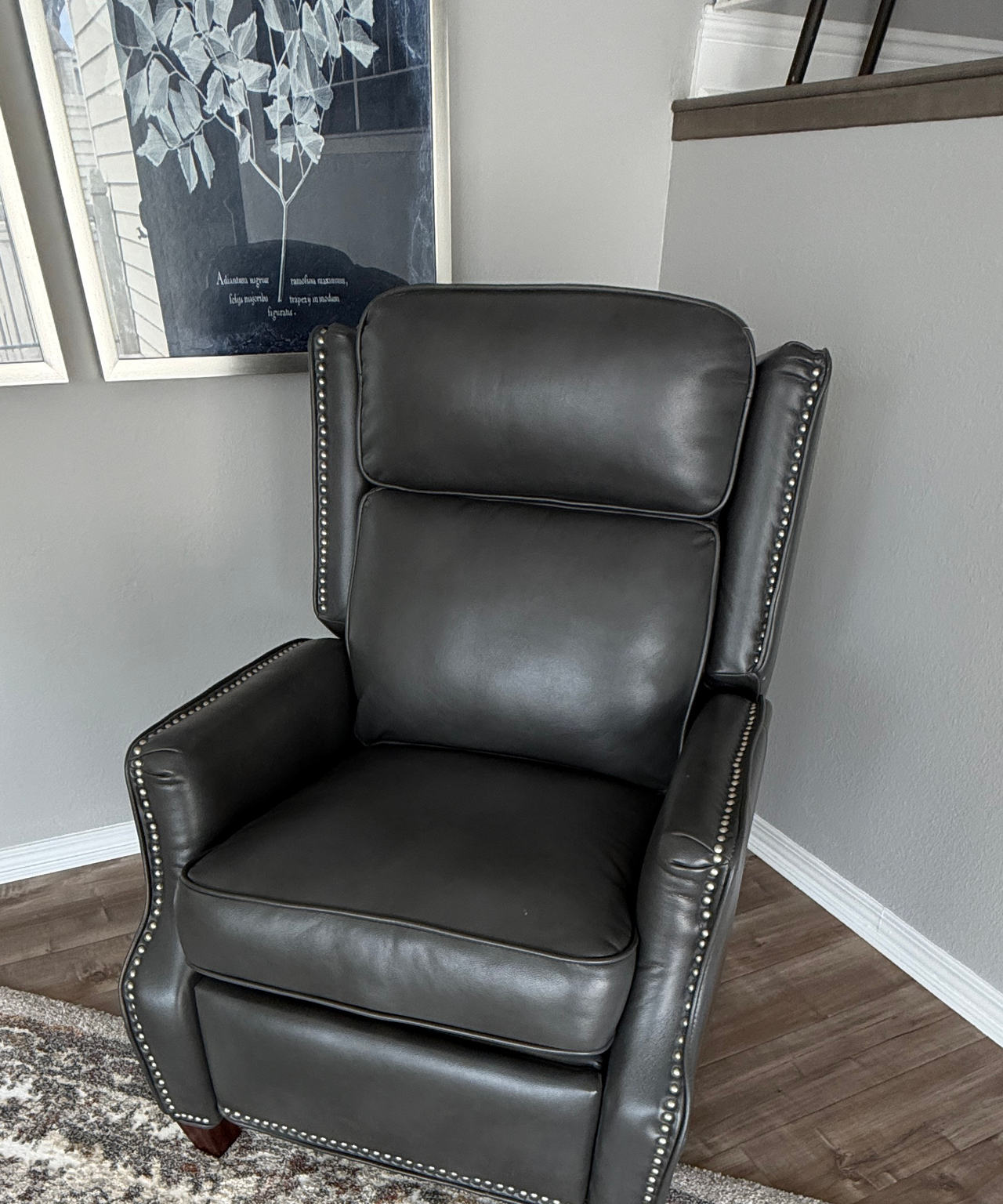 Barcalounger Jacobs Leather Wingback Recliner