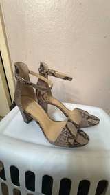 Vince Camuto Corlina Snakeskin Block Heel Sandal - Image 1