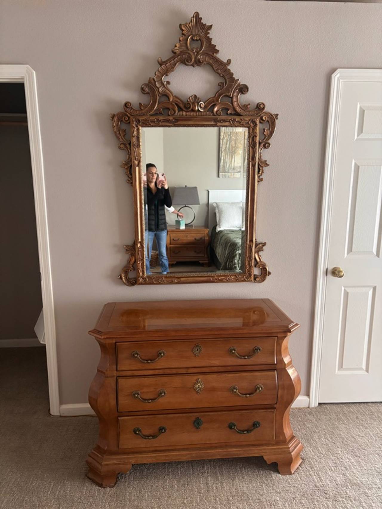 Wall Mirror and Dresser