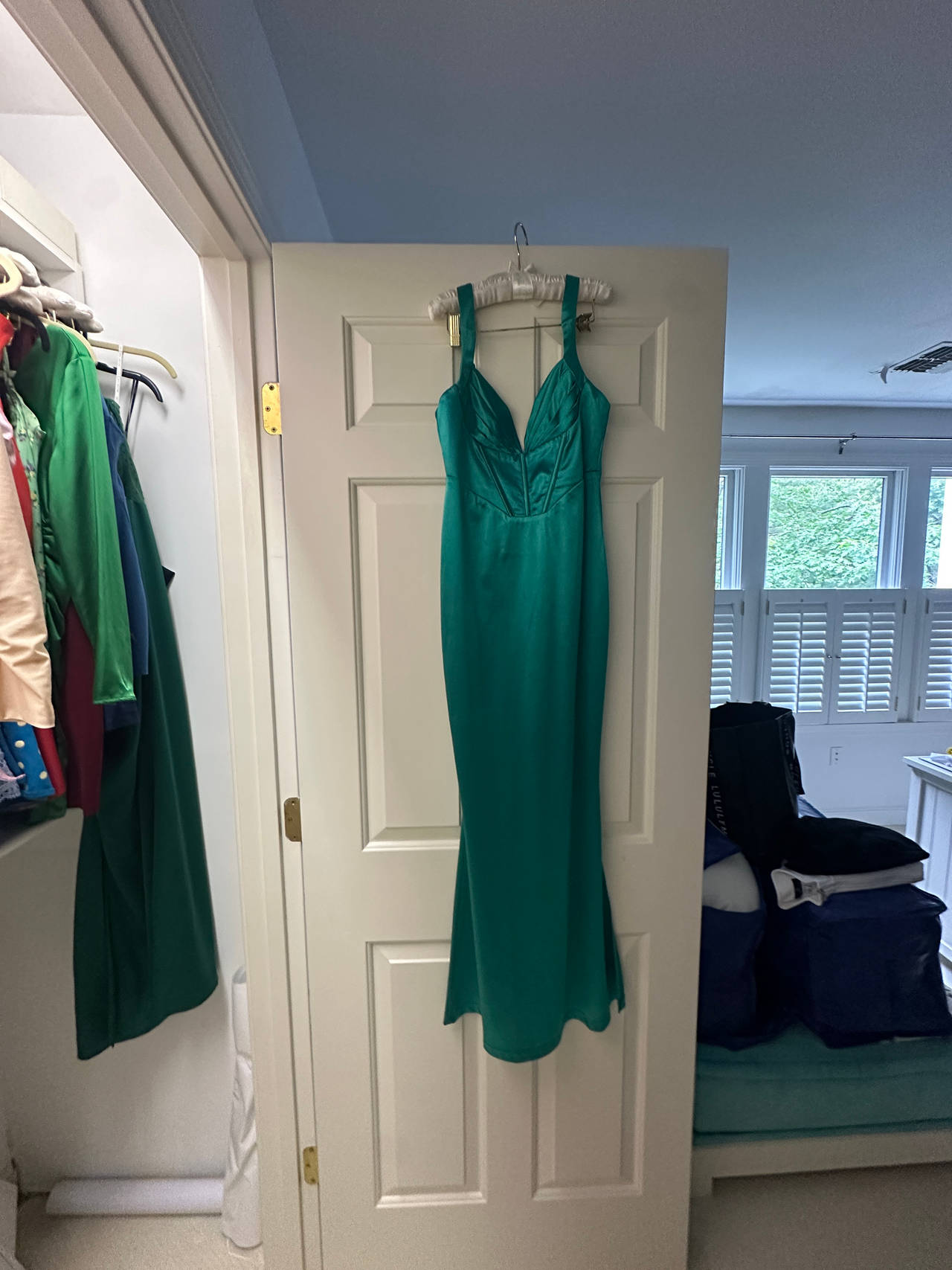 Sleeveless Satin Evening Gown