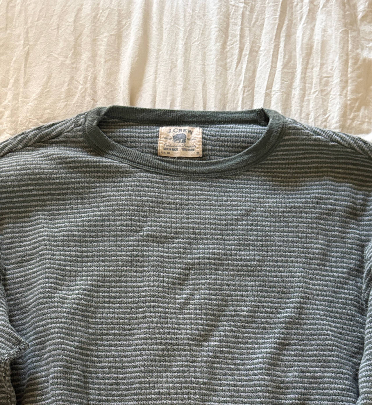 J.Crew Textured Striped Long Sleeve Shirt