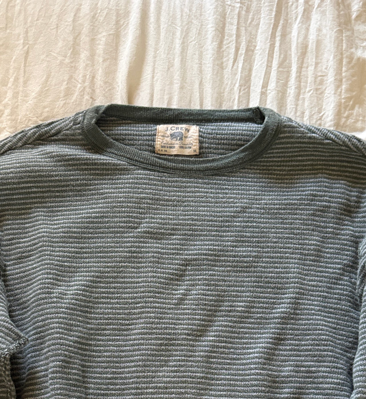J.Crew Textured Striped Long Sleeve Shirt