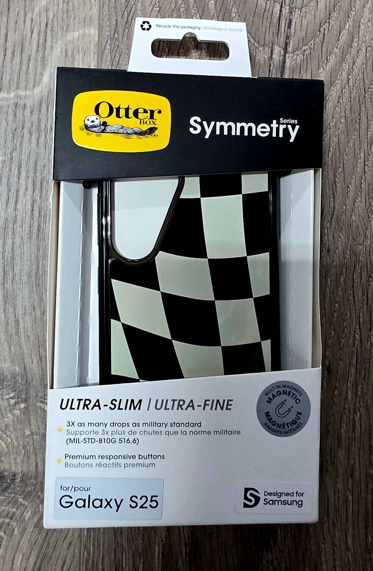 OtterBox Symmetry Series Case for Samsung Galaxy S25 (Checkered)