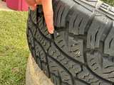 Set of 8x170 lug Tires with Steel Wheels with spare some used some brand new. - Image 2