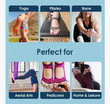 Tucketts Toeless 2-Pair Pilates Socks with Grips for Women, Non-Slip Yoga - Image 3