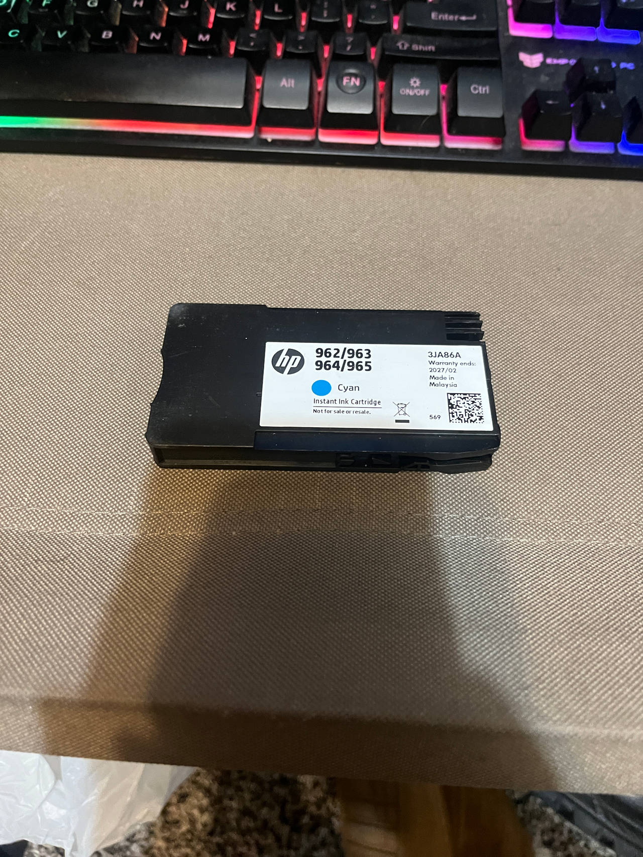 HP 962 Cyan Instant Ink Cartridge