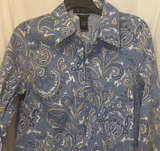 Geoffrey Beene Women's Stretch Paisley Button Down Shirt - Image 1