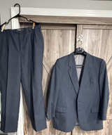 Bretton’s Men's 2-Piece Blue-Grey Suit Hardy Amies London Collection 44R/34x30 - Image 1
