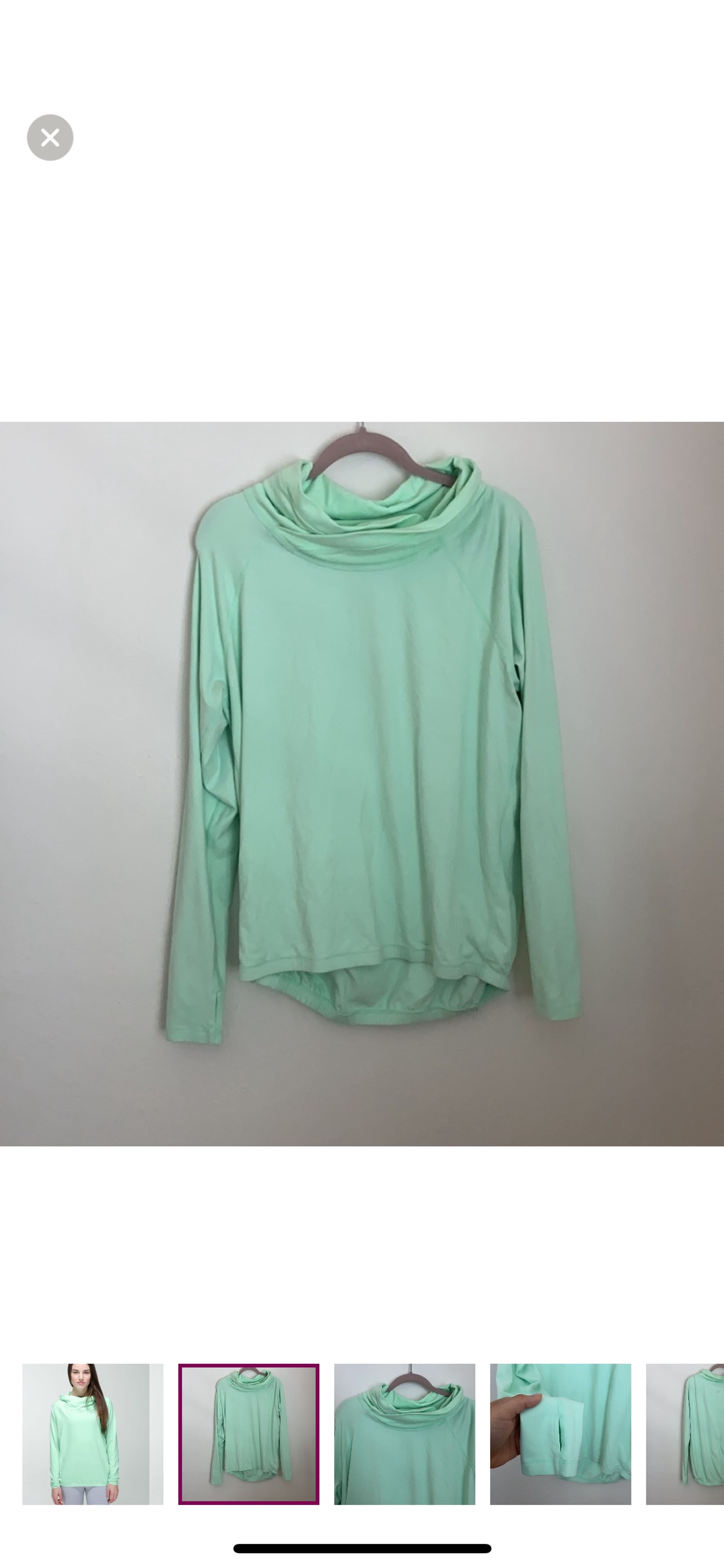 lululemon athletica Mint Green Cowl Neck Sweater - Image 2