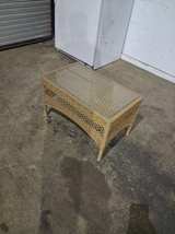 Wicker Glass Top Coffee Table - Image 2