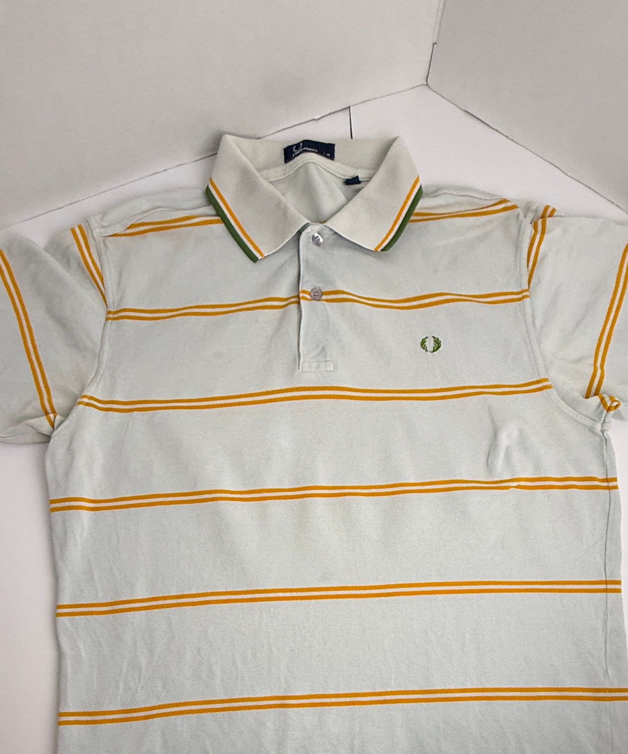 Fred Perry Striped Polo Shirt Light Blue Yellow