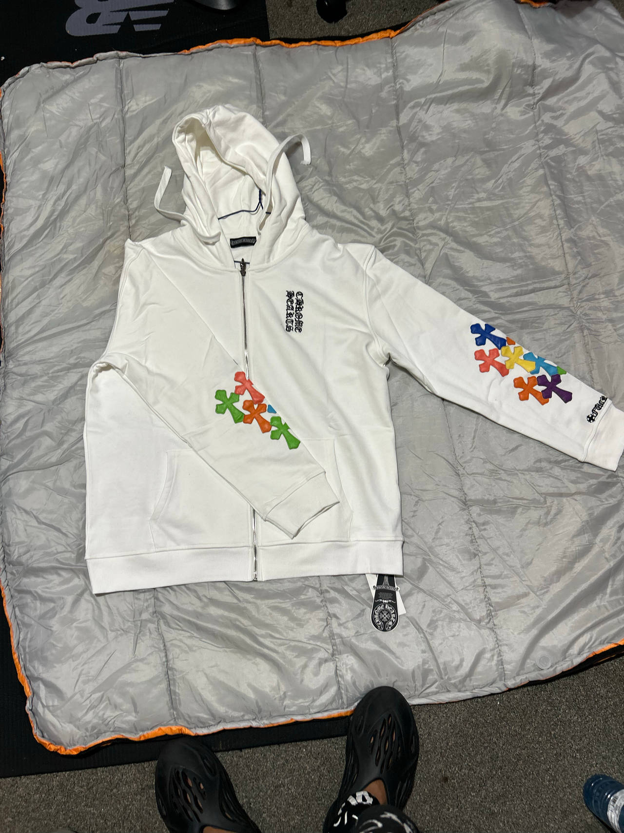 Chrome hearts zip up - rainbow patches 