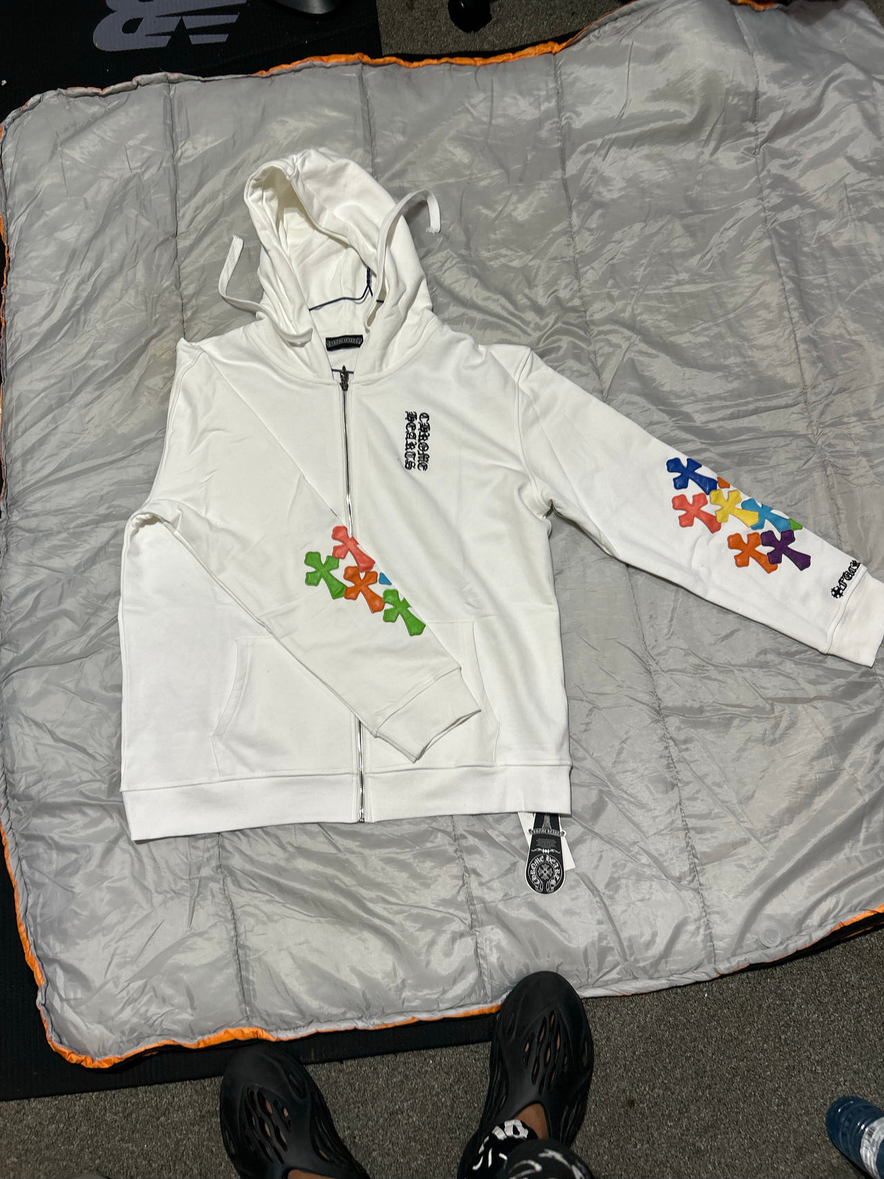 Chrome hearts zip up - rainbow patches