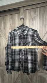 Eddie Bauer Women's Favorite Flannel Shirt large black and white - Image 4