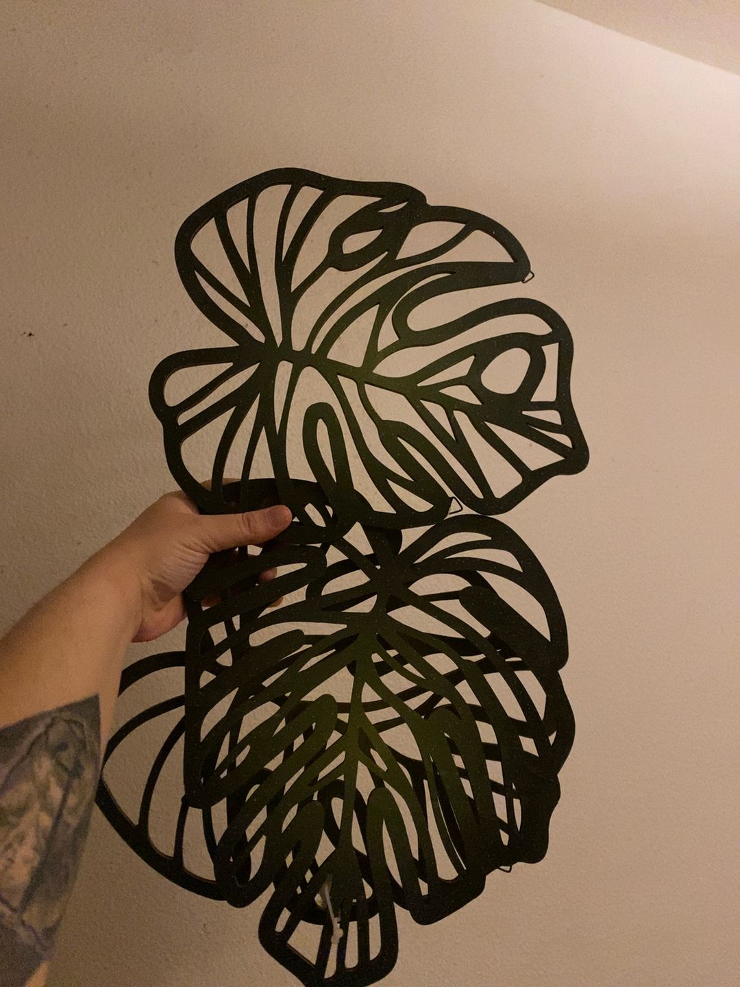 Monstera Leaf Wall Decor Set of 3 (Natural Wood)