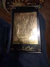 Danbury Mint Babe Ruth 23K Gold Card - Image 2
