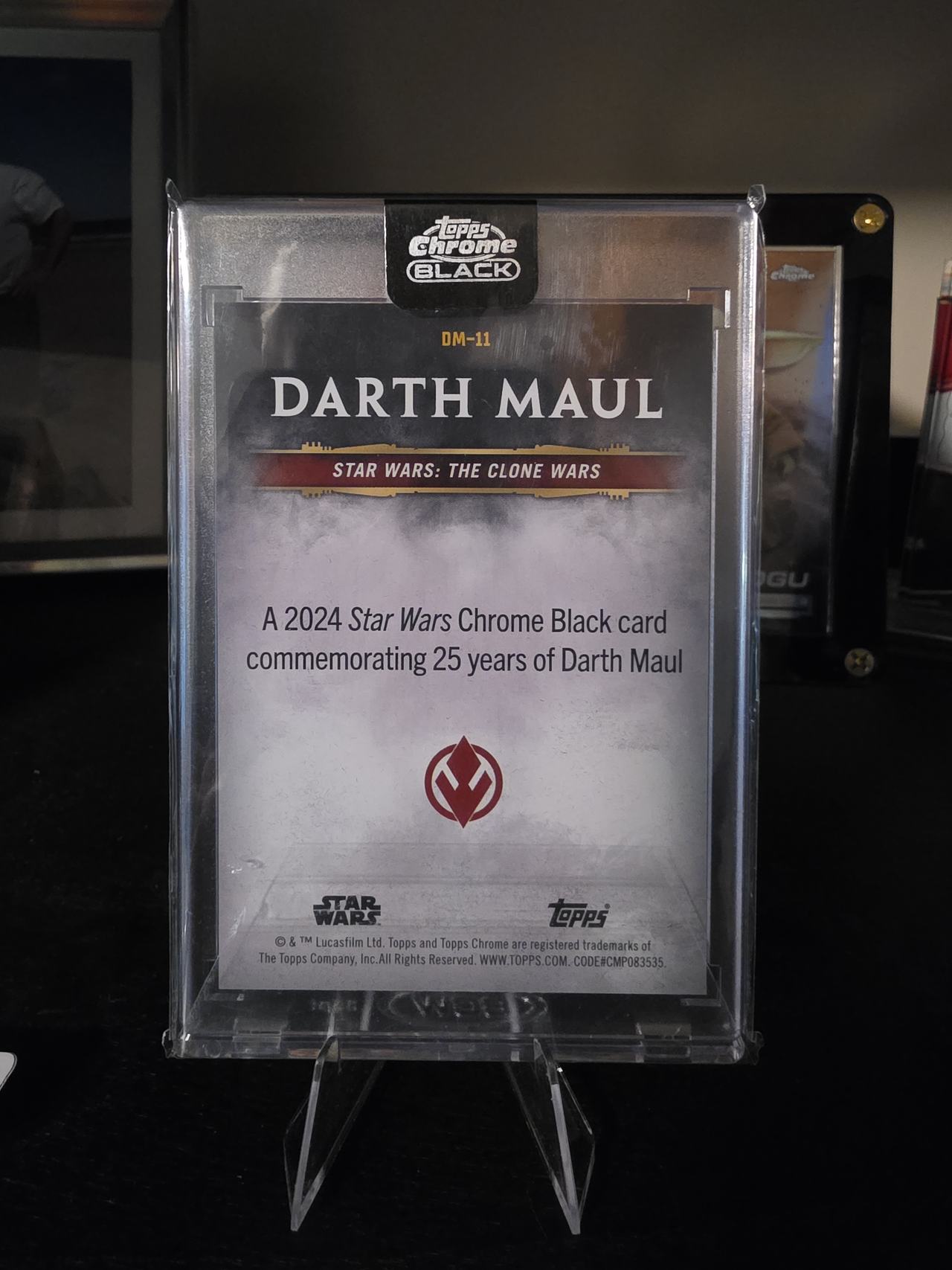 2024 Topps Chrome Black Star Wars Darth Maul 25 Years Insert