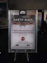 2024 Topps Chrome Black Star Wars Darth Maul 25 Years Insert - Image 1