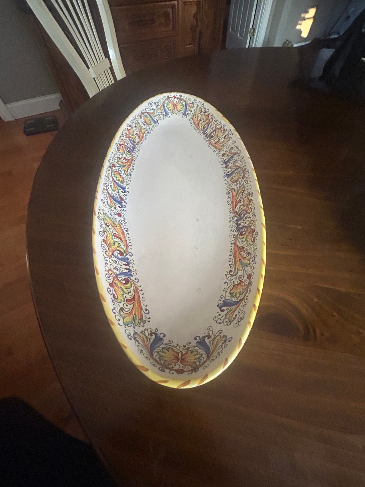 Hand-Painted Ceramic Serving Platter