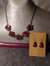 Red Faux Gemstone Jewelry Set - Image 2