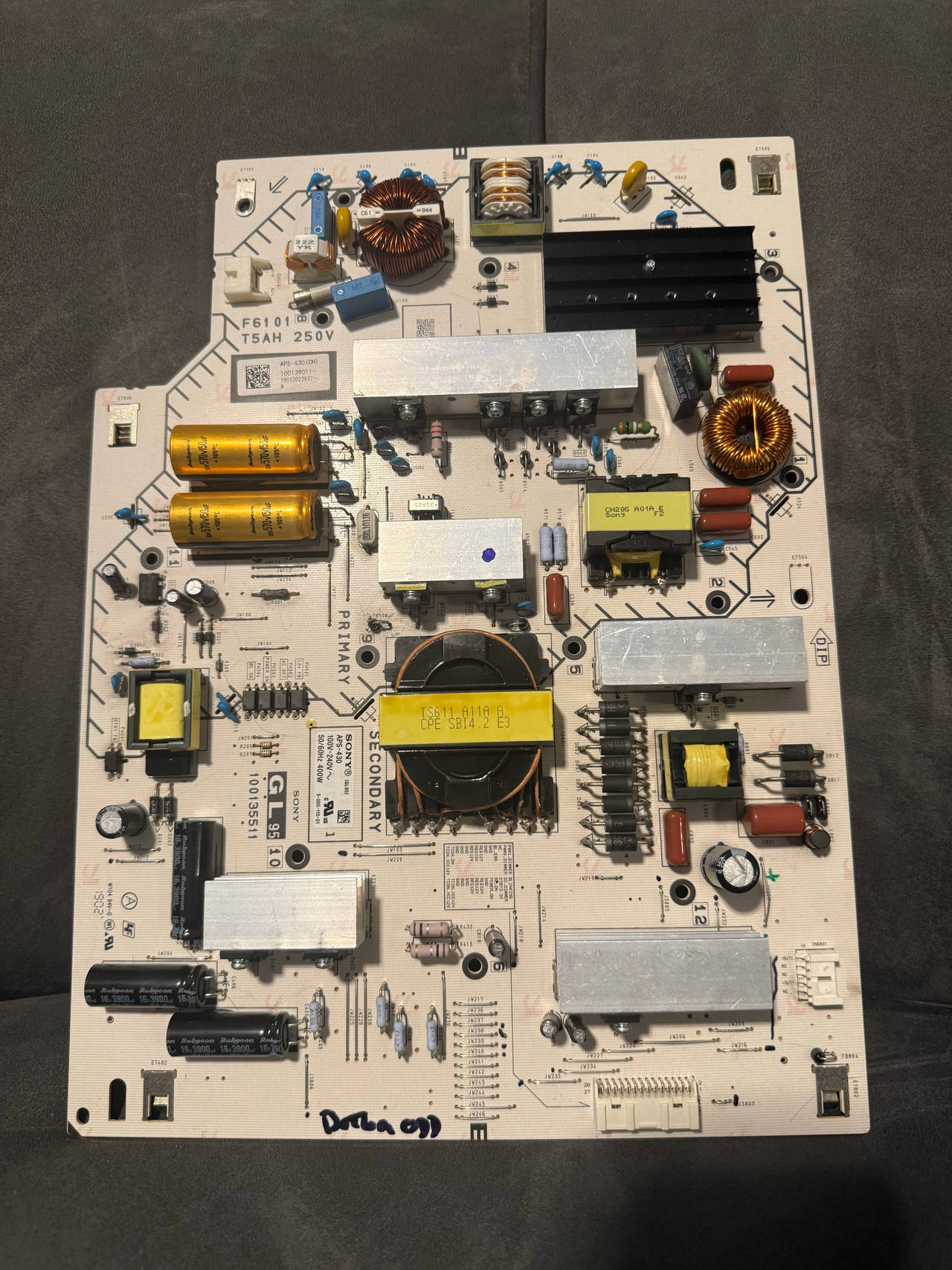 Sony GL95 10 Power Supply Board 1-001-355-11