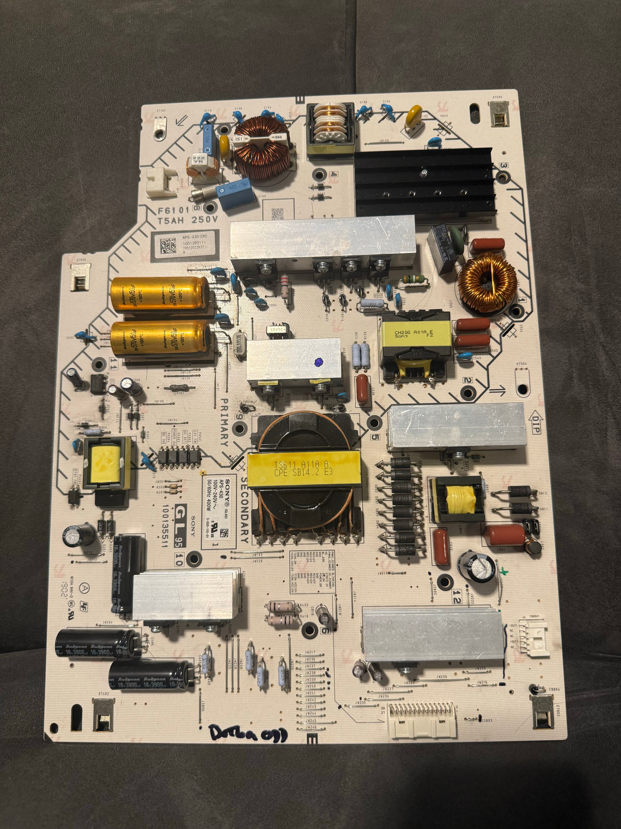 Sony GL95 10 Power Supply Board 1-001-355-11
