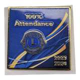 Lions Clubs International 2023-2024 100% Attendance Pin - Image 2