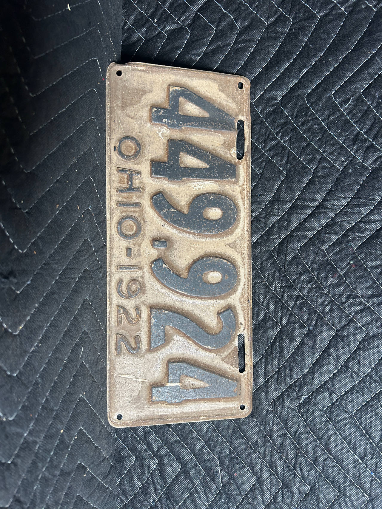1922 Ohio License Plate