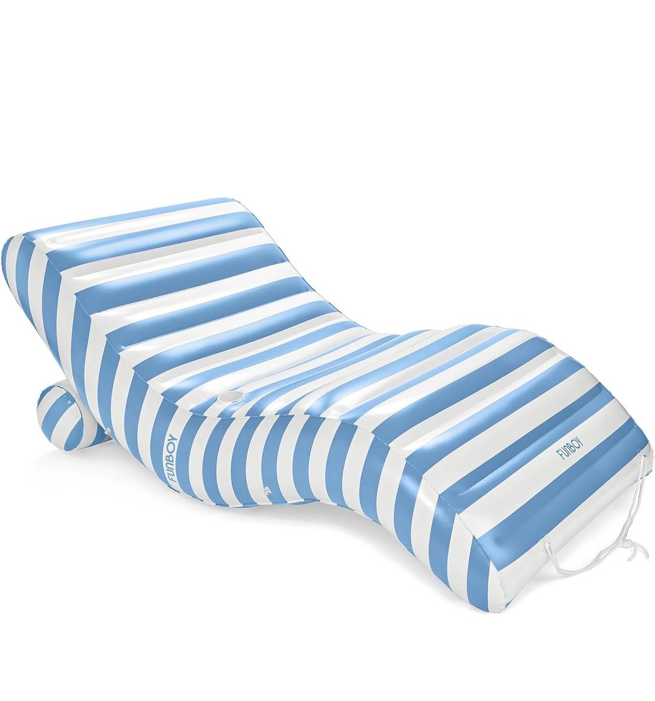 FUNBOY Blue Stripe Inflatable Chaise Lounger