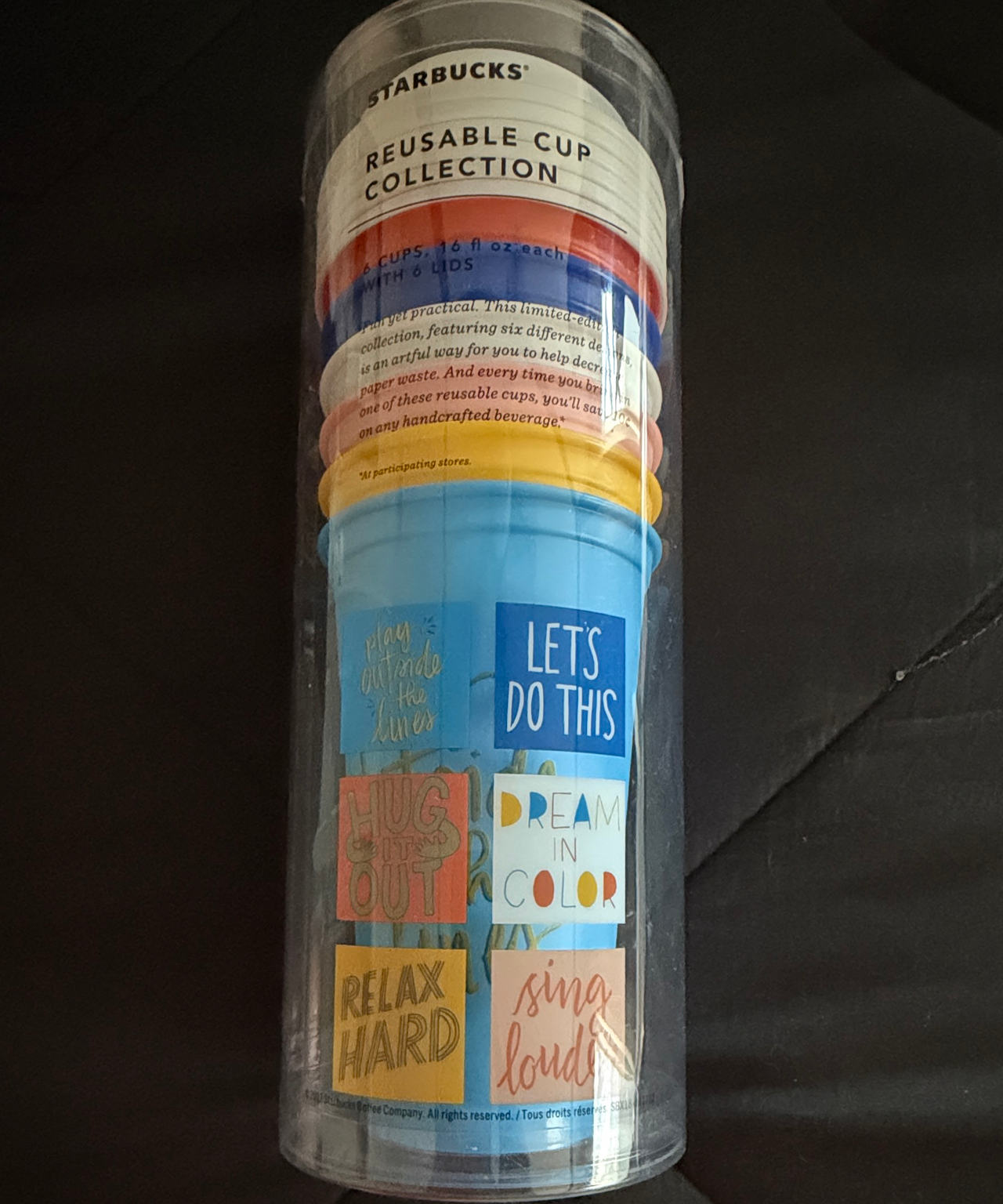 Starbucks Reusable Cup Collection 6-Pack 16oz