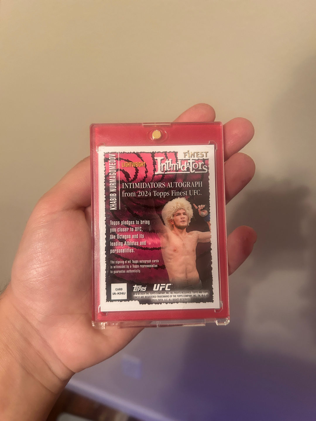 2024 Topps Finest UFC Intimidators Autograph Card